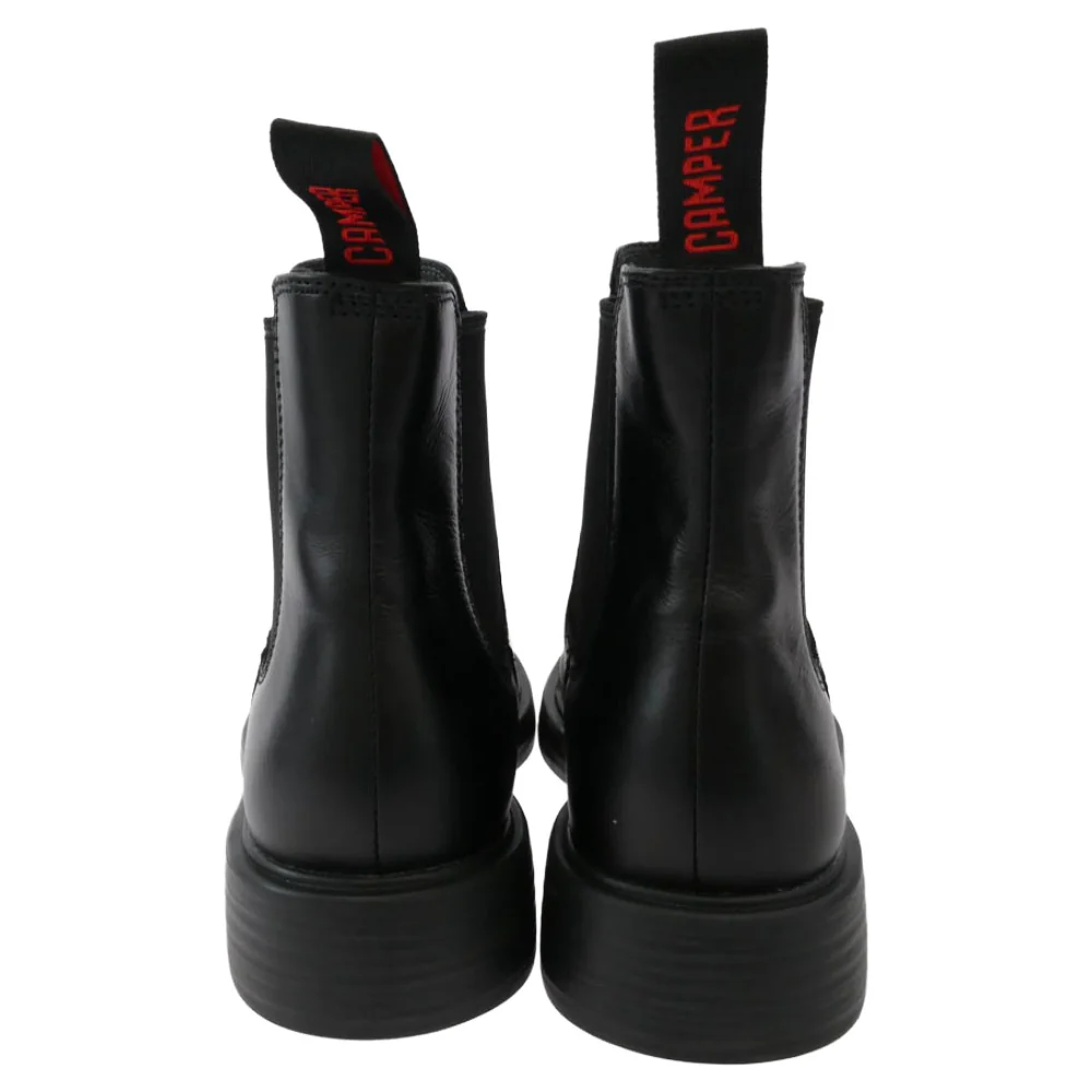 K300492-001 Black Leather Ankle Bootsレザー サイドゴア ブーツ ブラック系 40【中古】 - Image 3