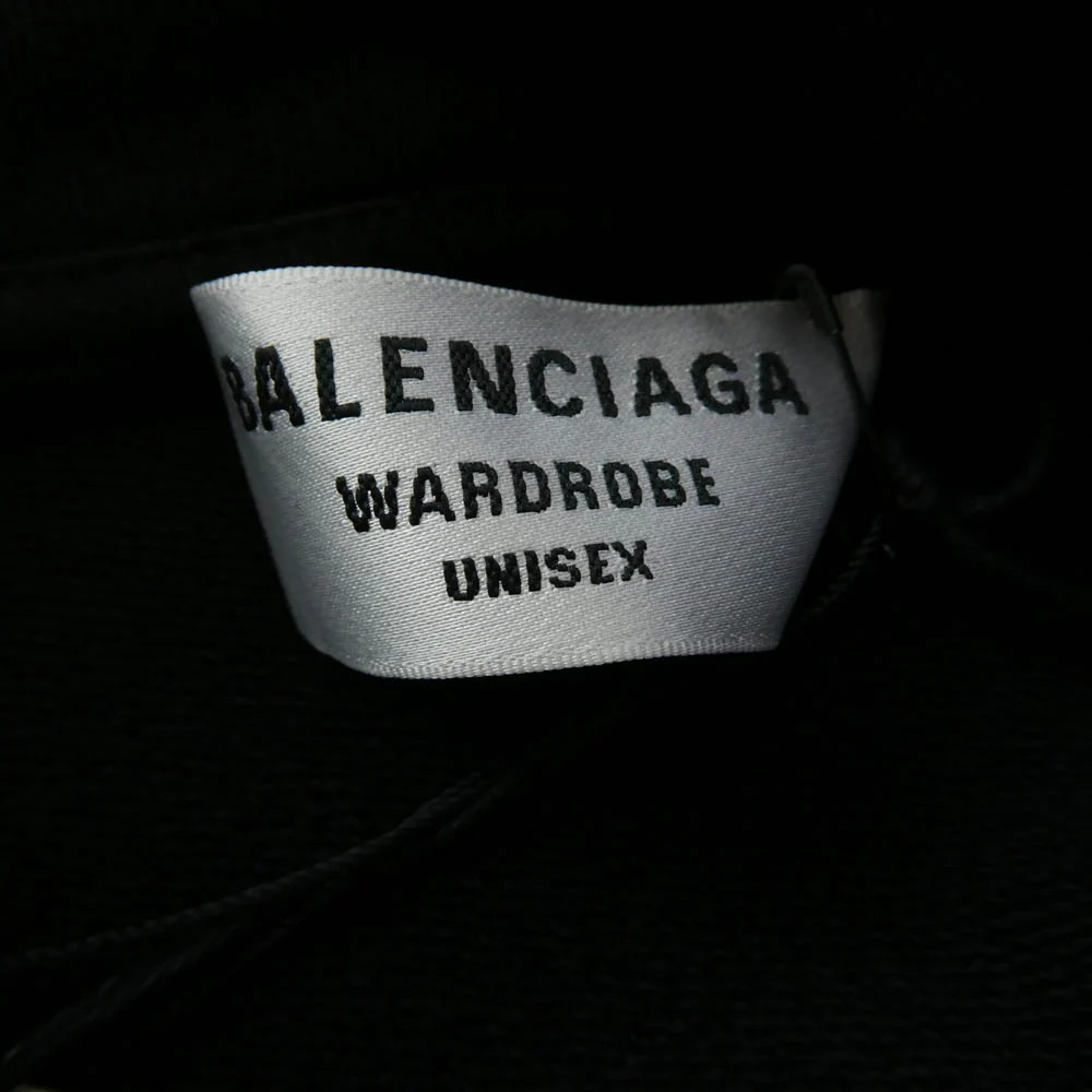 BALENCIAGA バレンシアガ 578135 TIV84 Logo Medium Fit Hoodie ロゴ プリント プルオーバー フーディー パーカー ブラック系 XS【美品】【中古】 - Image 5