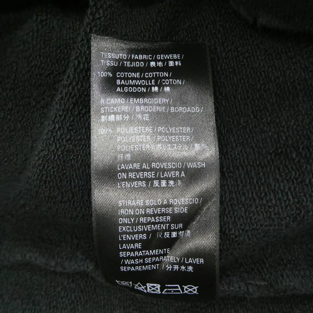 BALENCIAGA バレンシアガ 620947 TKVI9 Embroidered Political Campaign Large Fit Hoodie ダメージ加工 キャンペーン ロゴ プルオーバー フーディー パーカー ブラック系 XS【極上美品】【中古】 - Image 7