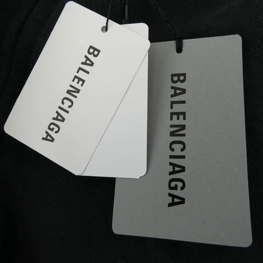 BALENCIAGA バレンシアガ 826148 TSVI8 Belleville Hoodie バック プリント ダブルジップ ジップアップ フーディ パーカー ブラック系 2【極上美品】【中古】 - Image 7
