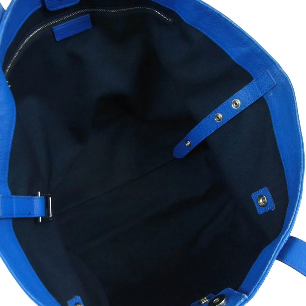 PELLE MORBIDA ペッレモルビダ レザー トート バッグ ブルー系【中古】 - Image 5