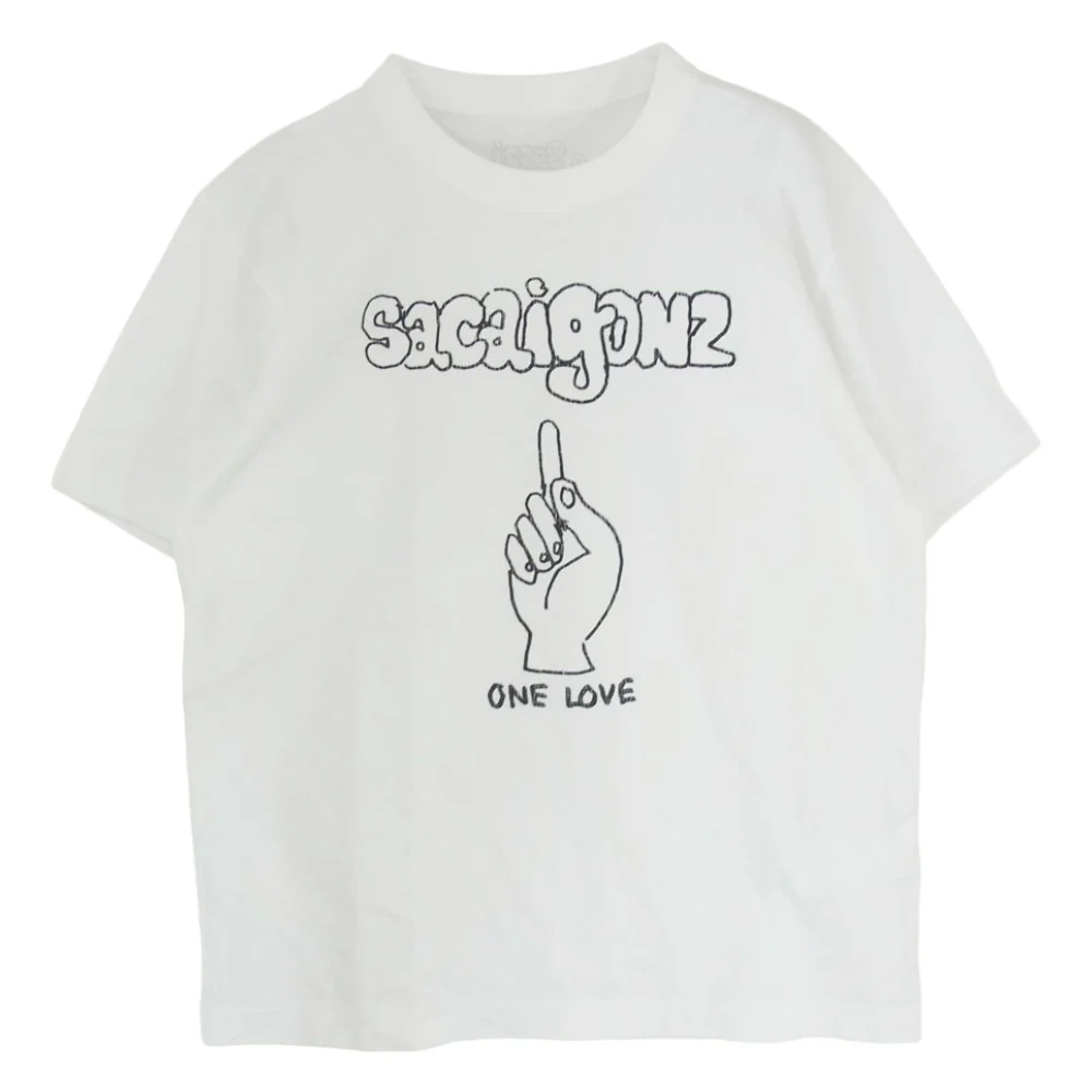 Sacai サカイ 24AW 24-0820S × Gonz sacaigonz プリント クルーネック 半袖 Tシャツ ホワイト系 2【中古】