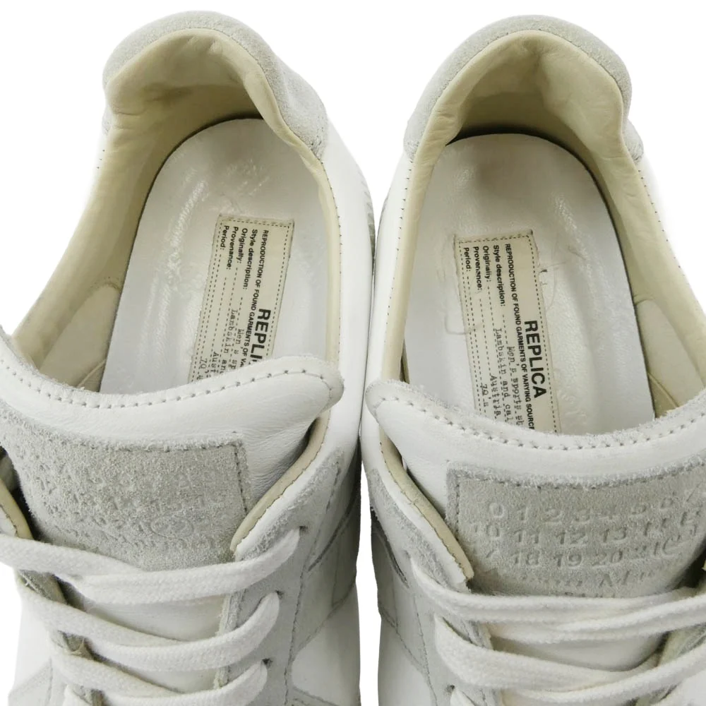 MAISON MARGIELA メゾンマルジェラ 22 イタリア製 REPLICA 70s sports shoes スポーツシューズ スニーカー ホワイト系 オフホワイト系 40【中古】 - Image 5