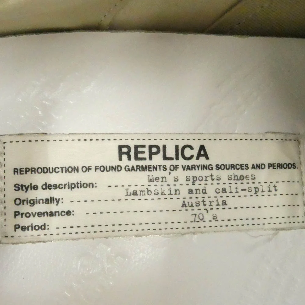 MAISON MARGIELA メゾンマルジェラ 22 イタリア製 REPLICA 70s sports shoes スポーツシューズ スニーカー ホワイト系 オフホワイト系 40【中古】 - Image 8