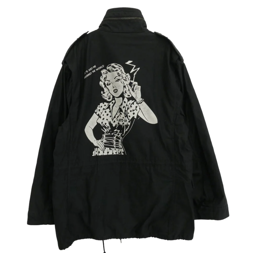 HYSTERIC GLAMOUR ヒステリックグラマー 22AW 02223AB21 TSUYOSHINOGUCHI 野口強 AGAINST THE WORLD M65 アゲインストザワールド フィールドジャケット ブラック系 L【中古】 - Image 2