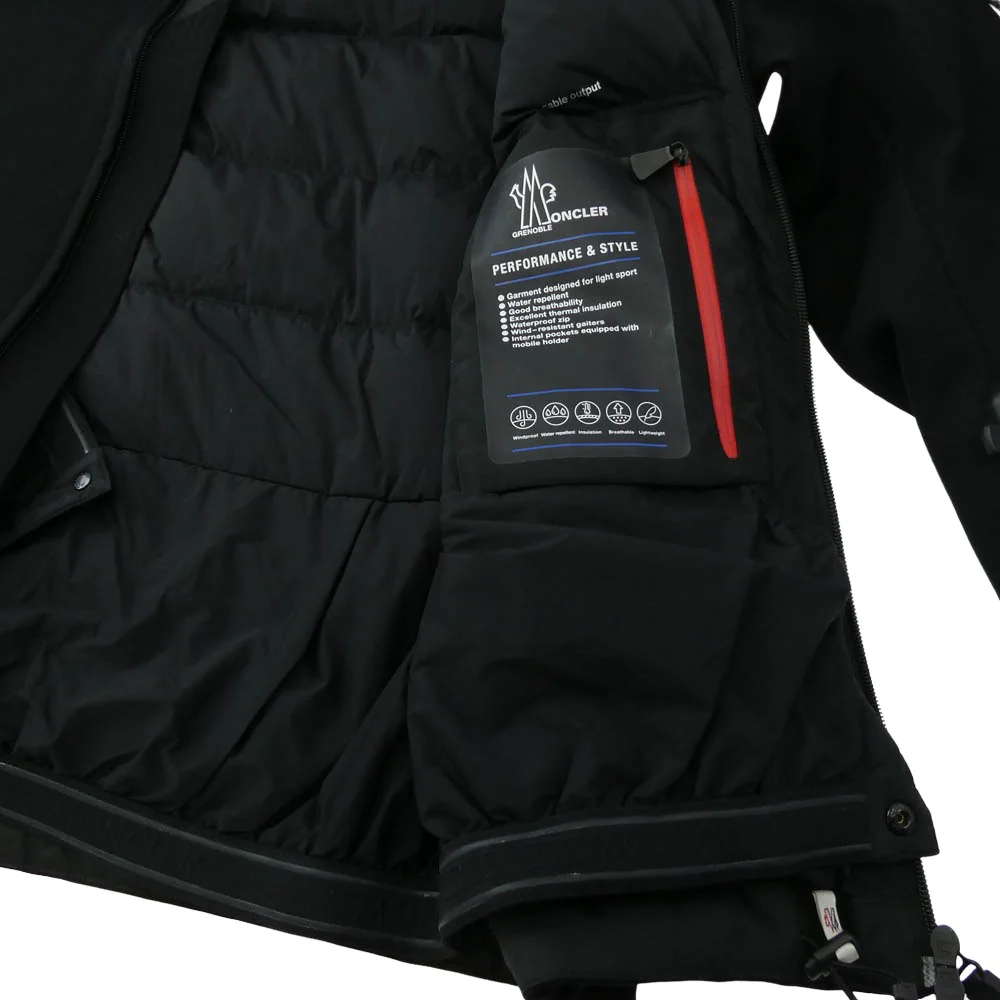 MONCLER モンクレール 17AW H20971A50740 53063 モンクレールジャパンタグ GRENOBLE PRAZ ストレッチ ナイロン ライナー ダウンジャケット ブラック系 3【中古】 - Image 7