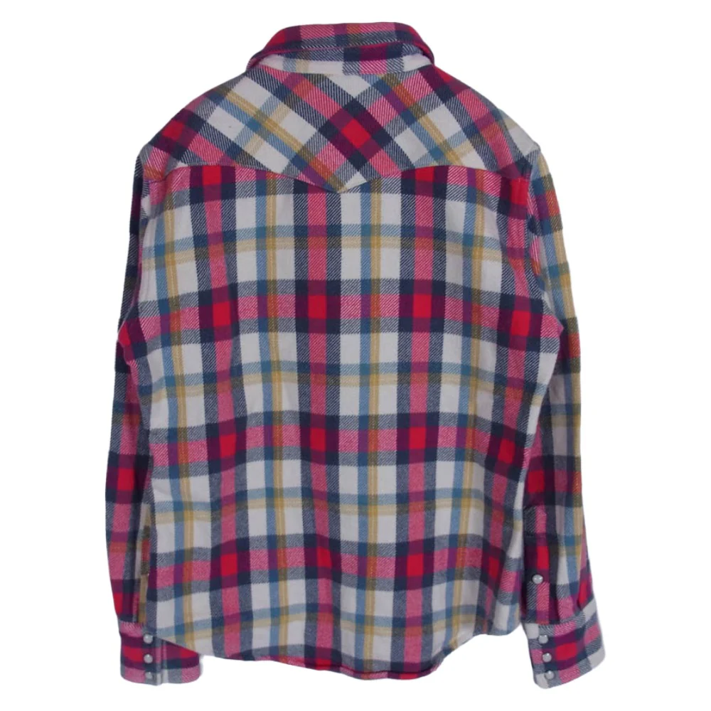 N.HOOLYWOOD エヌハリウッド S9093 ×Wrangler ラングラー ヘビーフランネル ウエスタン 長袖 シャツ レッド系 36【中古】 - Image 2