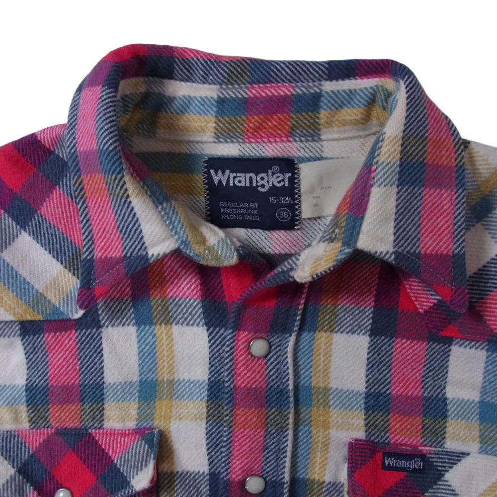 N.HOOLYWOOD エヌハリウッド S9093 ×Wrangler ラングラー ヘビーフランネル ウエスタン 長袖 シャツ レッド系 36【中古】 - Image 3