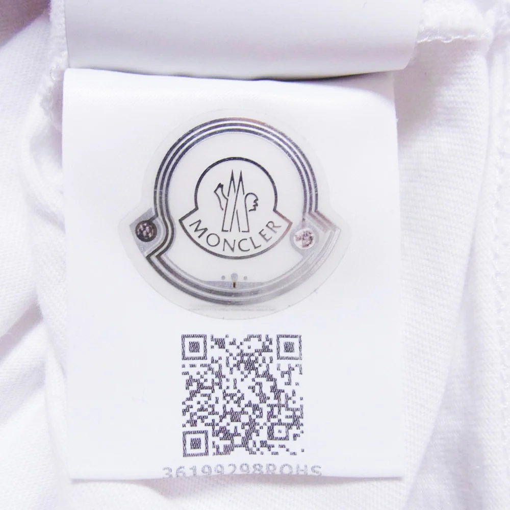 MONCLER モンクレール E10918044750 MAGLIA ハイビスカス マグリア クルーネック 半袖Tシャツ ホワイト系 S【中古】 - Image 4