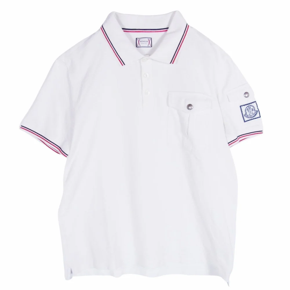 MONCLER モンクレール C13918317600 GAMME BLEU MAGLIA POLO ガムブルー マグリア 半袖 ポロシャツ ホワイト系 L【中古】