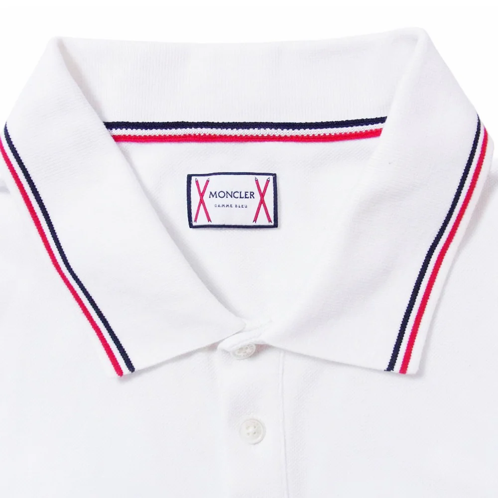 MONCLER モンクレール C13918317600 GAMME BLEU MAGLIA POLO ガムブルー マグリア 半袖 ポロシャツ ホワイト系 L【中古】 - Image 3