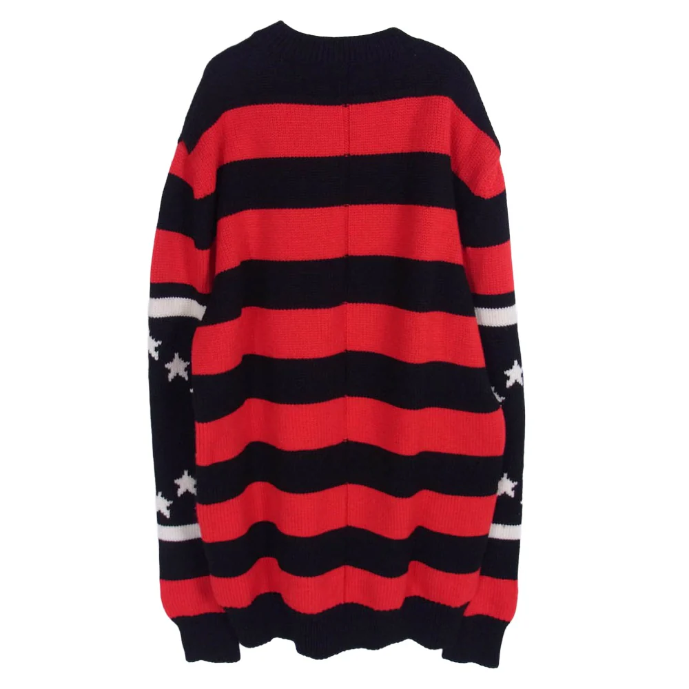 GIVENCHY ジバンシィ 17AW 17F 7604 524 スター クルーネック ニット セーター ブラック系 M【中古】 - Image 2