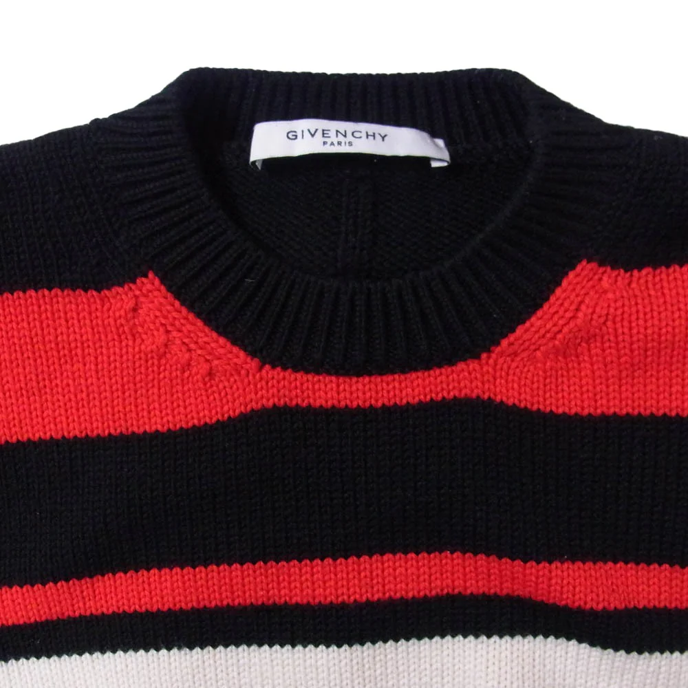 GIVENCHY ジバンシィ 17AW 17F 7604 524 スター クルーネック ニット セーター ブラック系 M【中古】 - Image 3