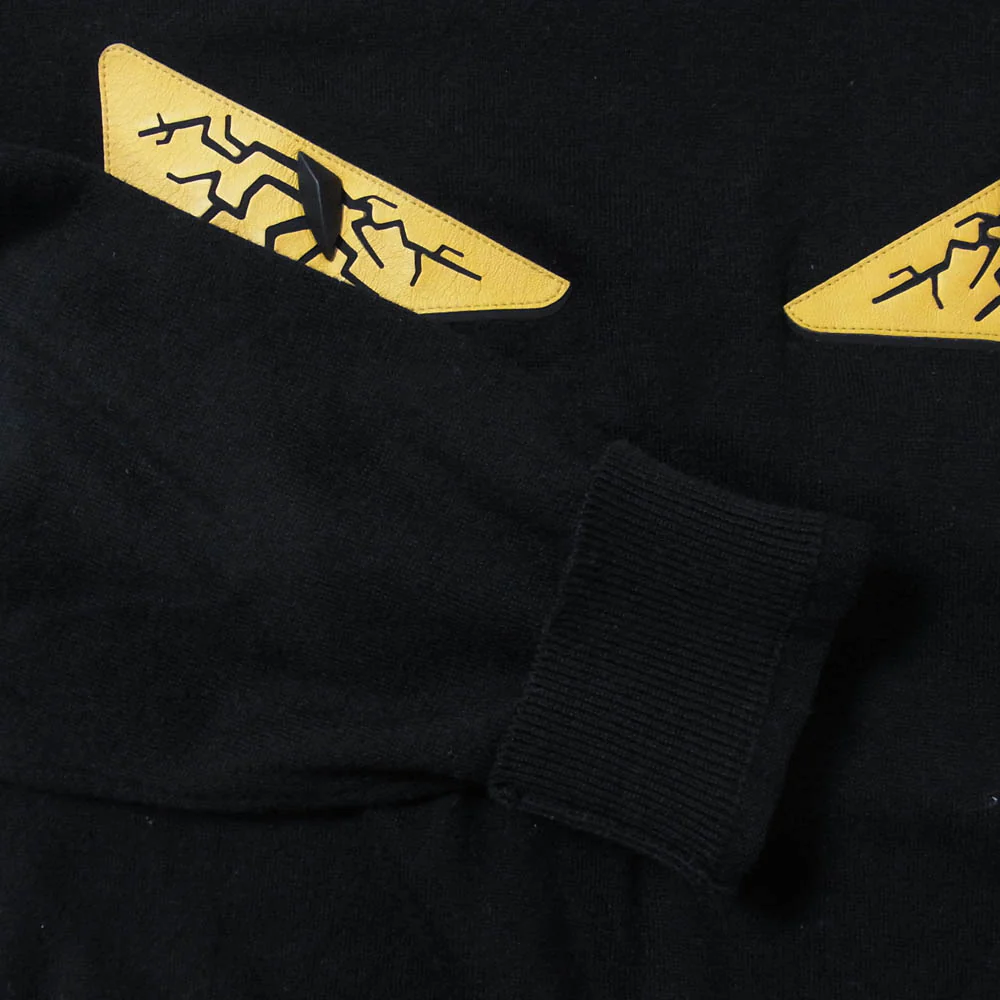 FENDI フェンディ FZZ379 A2N2 バッグバグズ カシミヤ混 ハイゲージ ニット セーター ブラック系 48【中古】 - Image 4