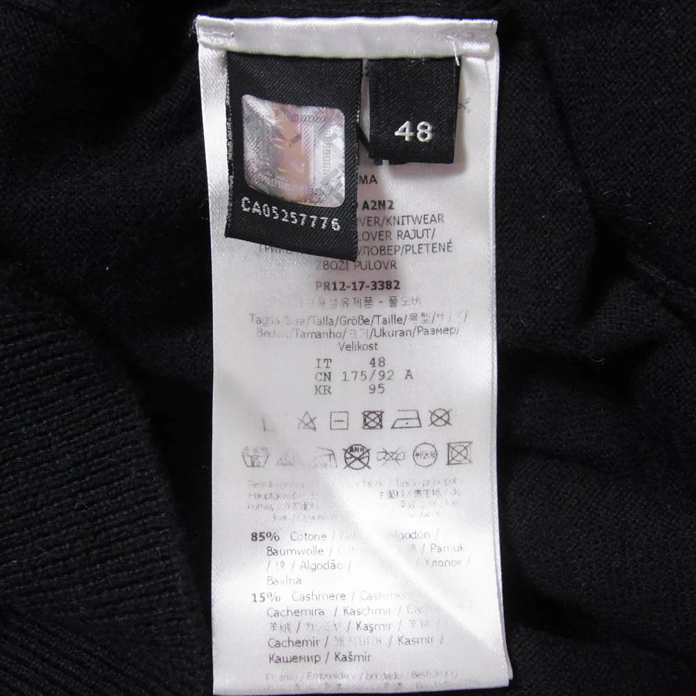 FENDI フェンディ FZZ379 A2N2 バッグバグズ カシミヤ混 ハイゲージ ニット セーター ブラック系 48【中古】 - Image 5
