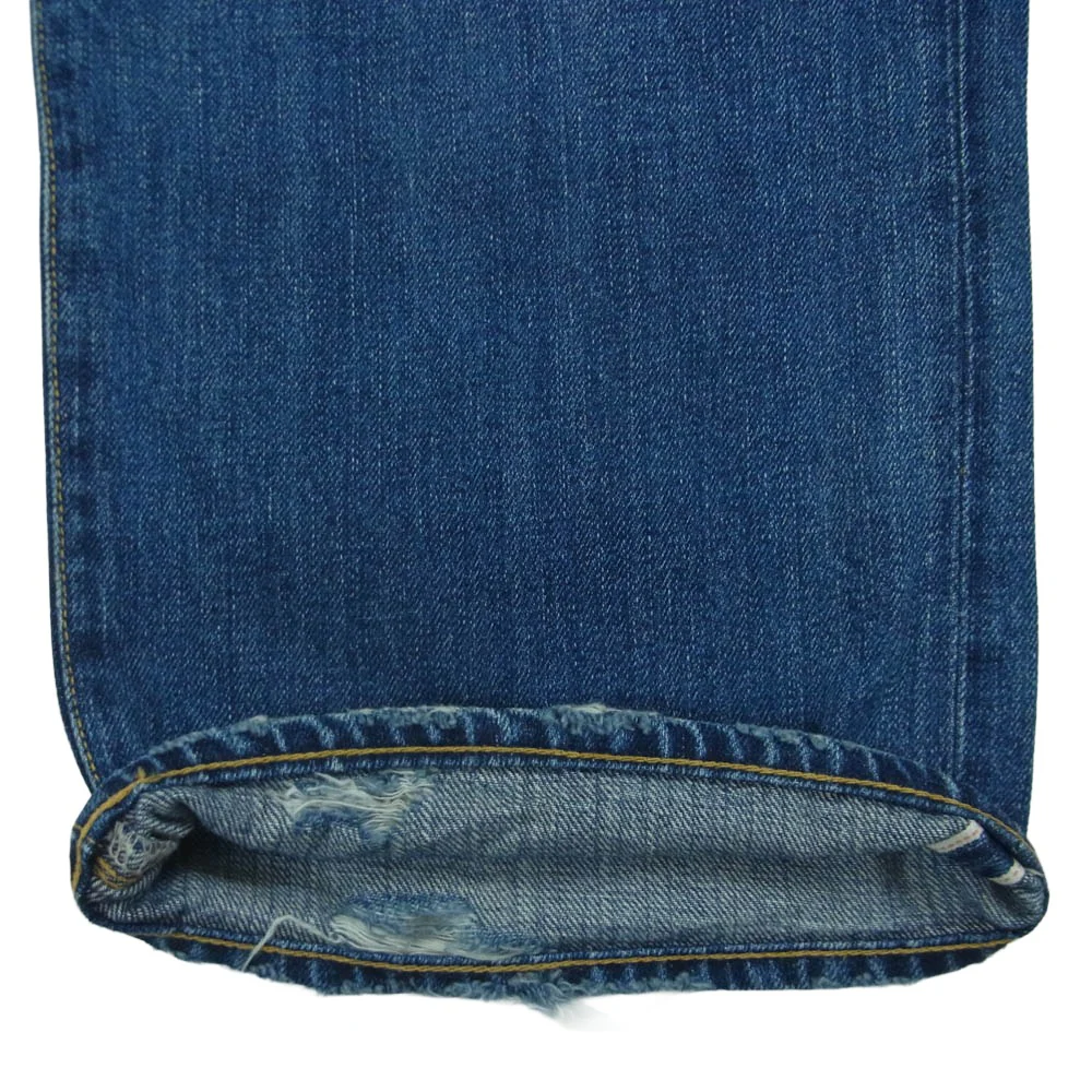 JUNYA WATANABE COMME des GARCONS MAN ジュンヤワタナベコムデギャルソンマン 20SS WE-P204 Wネーム ダメージ加工 リペア加工 501XX ストレート デニム パンツ インディゴブルー系 M【中古】 - Image 3