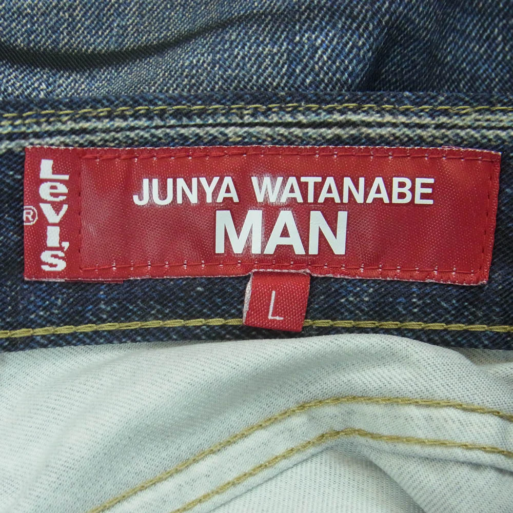 JUNYA WATANABE COMME des GARCONS MAN ジュンヤワタナベコムデギャルソンマン WI-P904 Berberjin ベルベルジン デニム転写プリント ナイロン チノクロス パンツ インディゴブルー系 L W35 L30【中古】 - Image 5