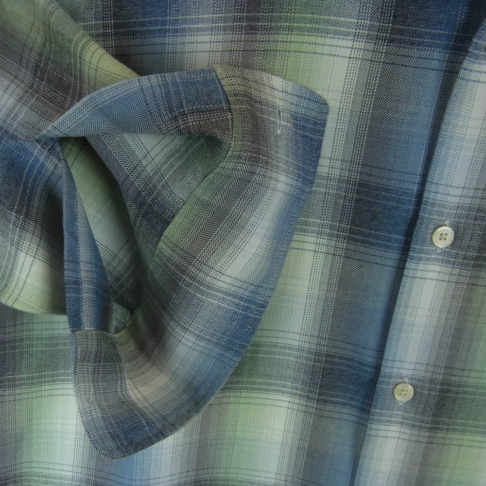 AURALEE オーラリー 25AW A25AS01LC SUPER LIGHT WOOL CHECK スーパー ライトウール チェック 長袖 シャツ グレー系 ライトブルー系 ライトグリーン系 5【新古品】【未使用】【中古】 - Image 4
