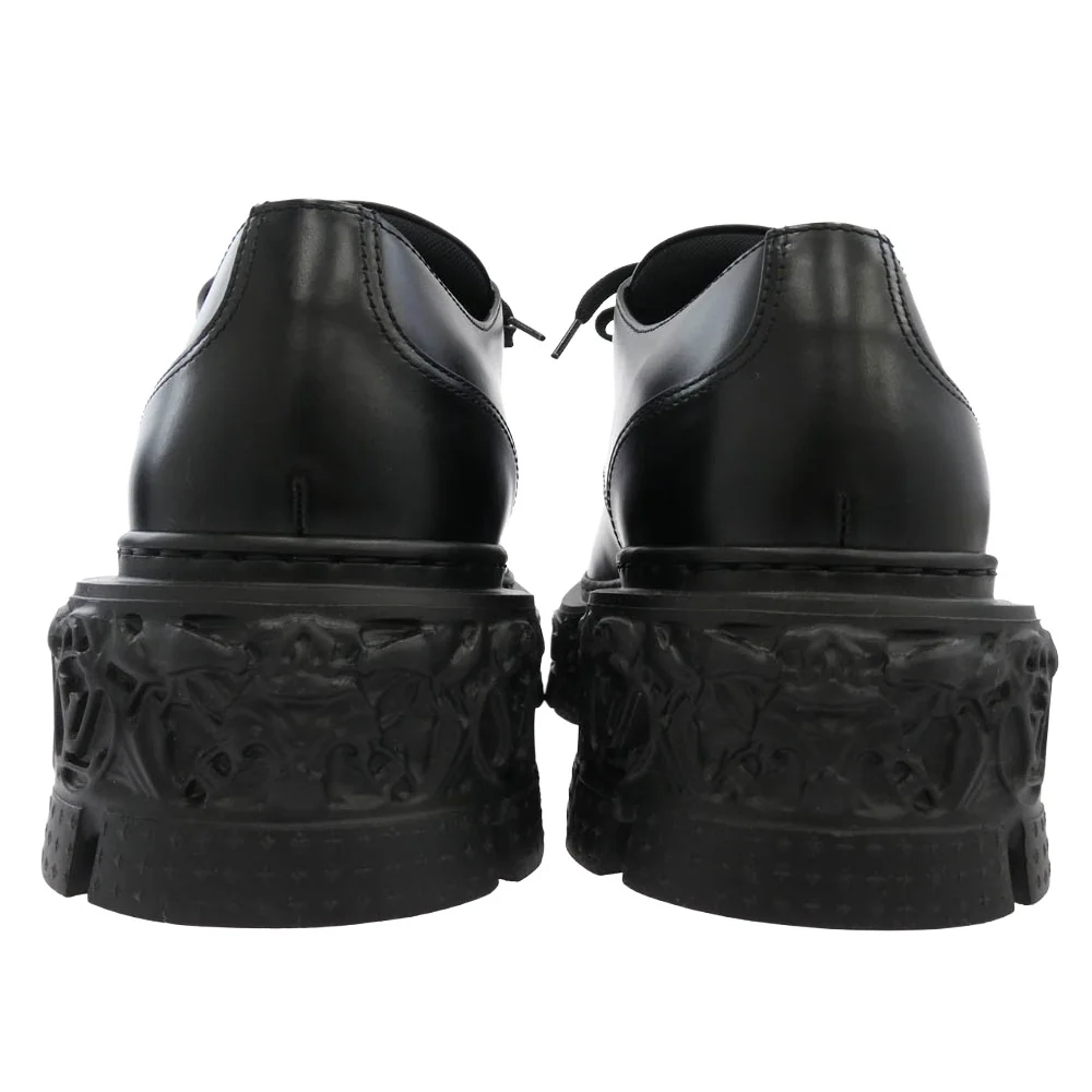 LOUIS VUITTON ルイ・ヴィトン BM0262 LVバロックライン レザー ダービー シューズ ブラック系 7.5【極上美品】【中古】 - Image 3