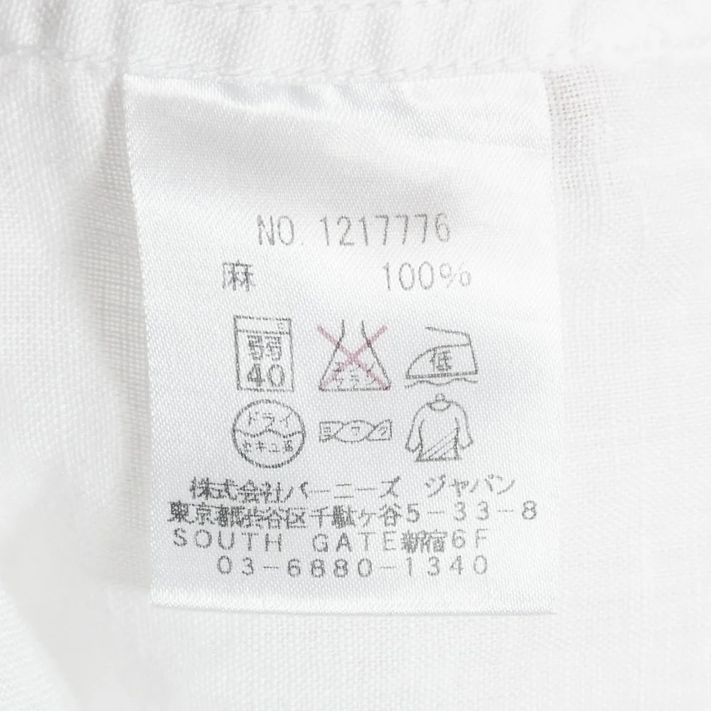 バーニーズニューヨーク Cotonificio Albini コトニフィーチョ アルビニ リネン 長袖 シャツ ホワイト系 M【中古】 - Image 6
