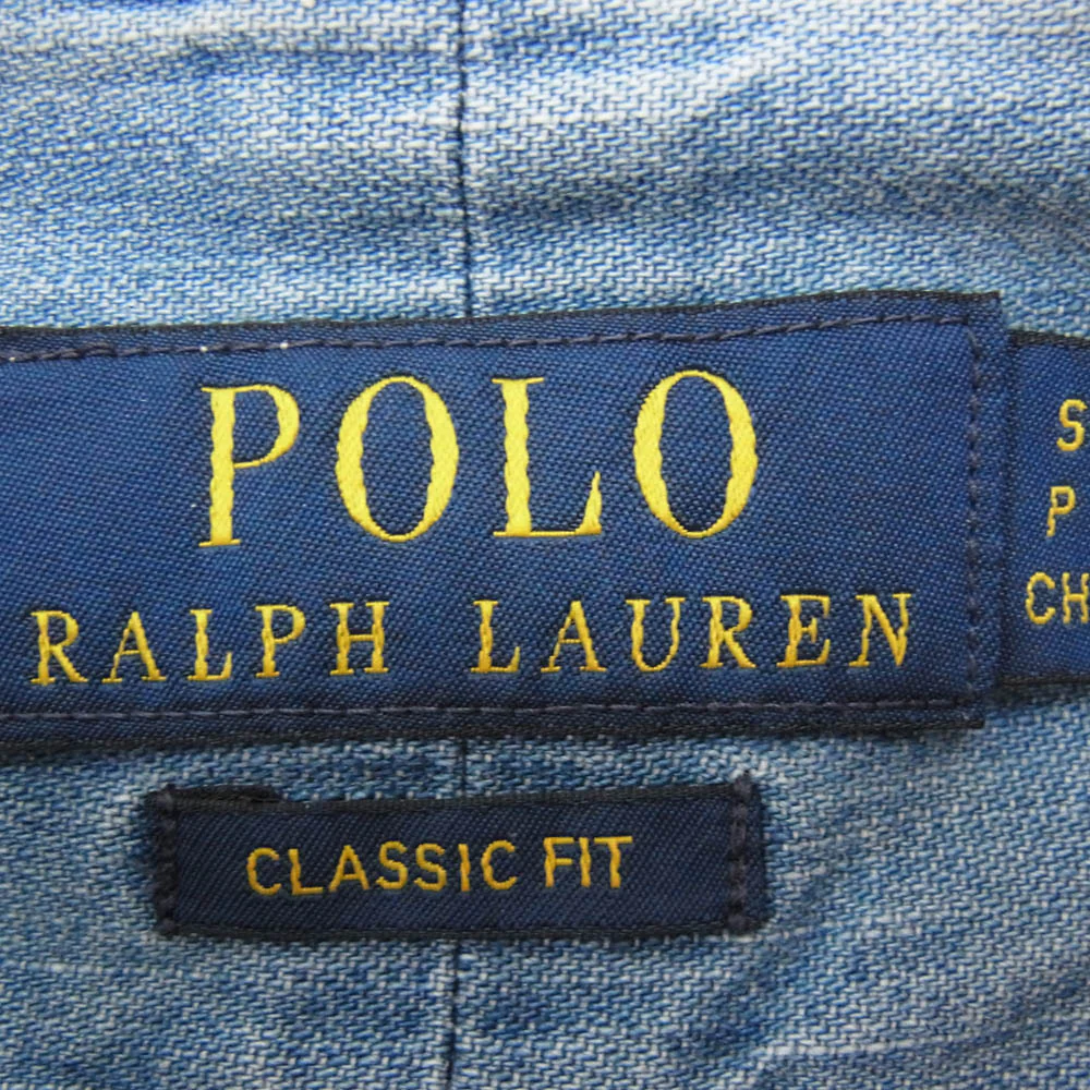 POLO RALPH LAUREN ポロ・ラルフローレン ボタンダウン BD デニム シャツ インディゴブルー系 S【中古】 - Image 5