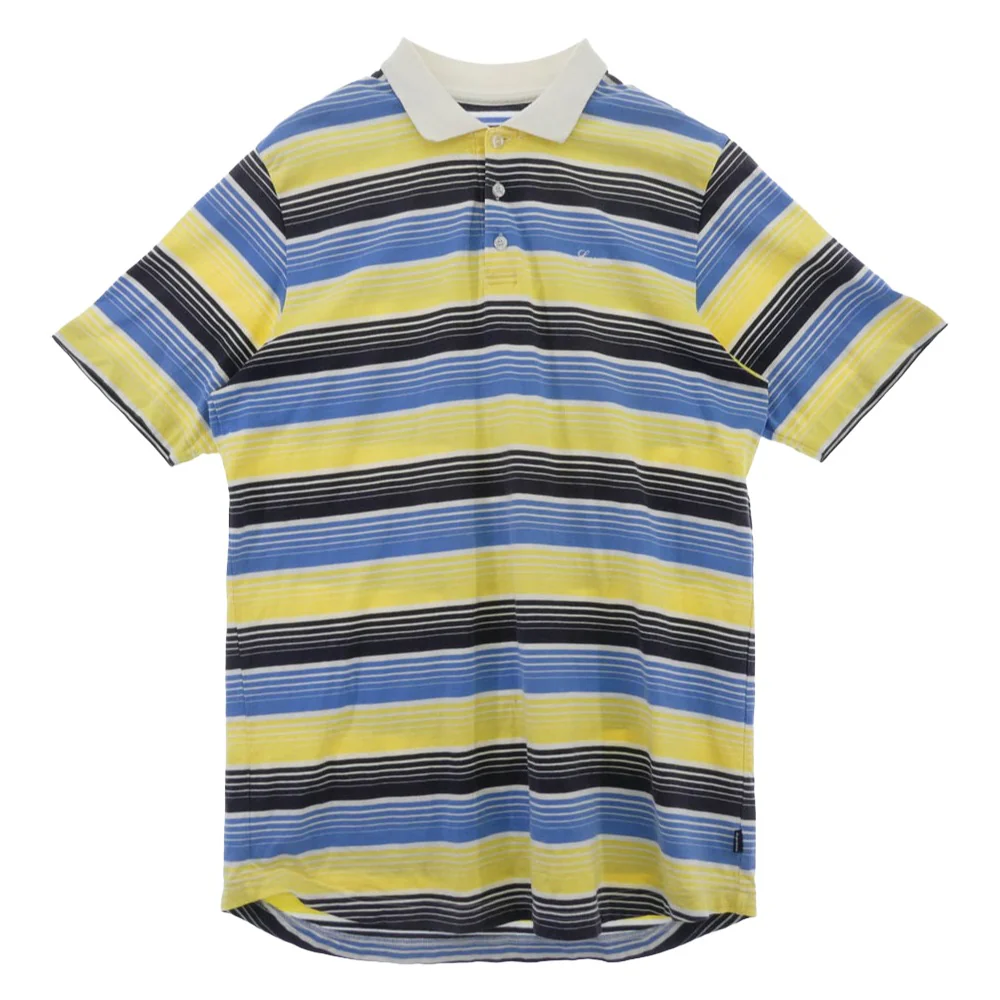 Supreme シュプリーム striped polo s/s ストライプ 半袖 ポロシャツ マルチカラー系 XL【中古】