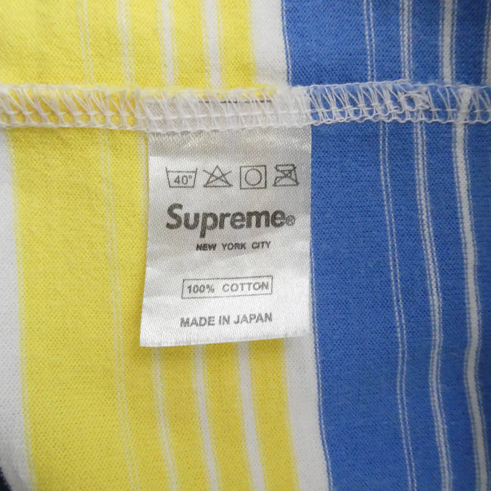 Supreme シュプリーム striped polo s/s ストライプ 半袖 ポロシャツ マルチカラー系 XL【中古】 - Image 4