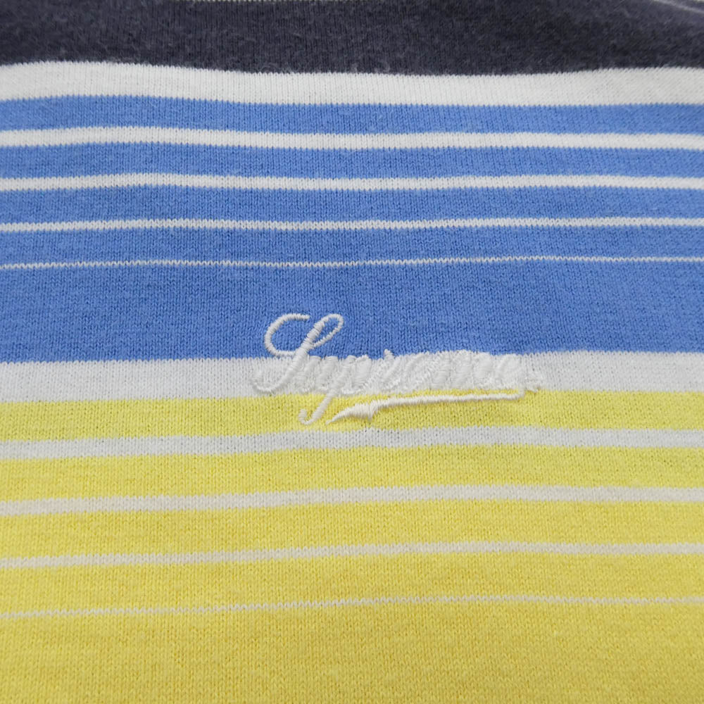 Supreme シュプリーム striped polo s/s ストライプ 半袖 ポロシャツ マルチカラー系 XL【中古】 - Image 6