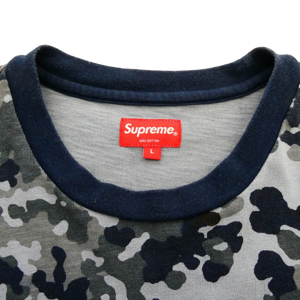 Supreme シュプリーム 19ss Pocket Tee Navy German Camo ポケット Tシャツ カモフラージュ系 L【中古】 - Image 3