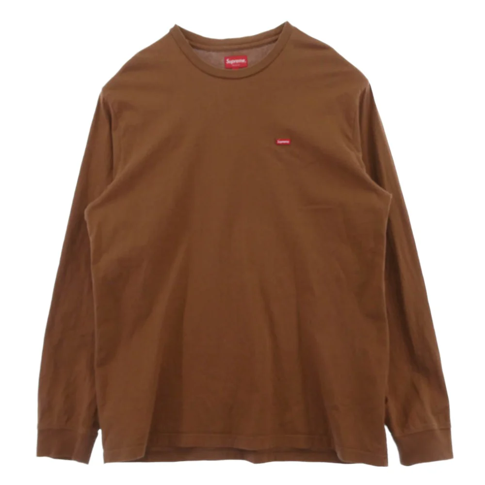 Supreme シュプリーム 23SS small box logo l/s tee スモールボックスロゴ 長袖 Tシャツ ブラウン系 L【中古】