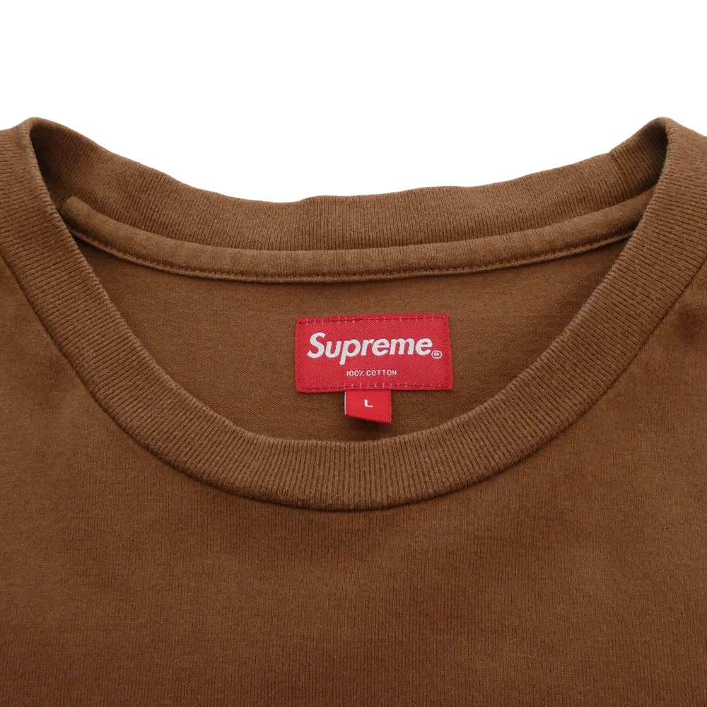 Supreme シュプリーム 23SS small box logo l/s tee スモールボックスロゴ 長袖 Tシャツ ブラウン系 L【中古】 - Image 3