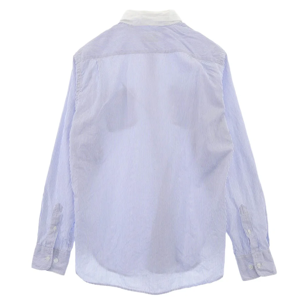 Supreme シュプリーム striped shirt ストライプ 長袖 シャツ ホワイト系 ブルー系 L【中古】 - Image 2
