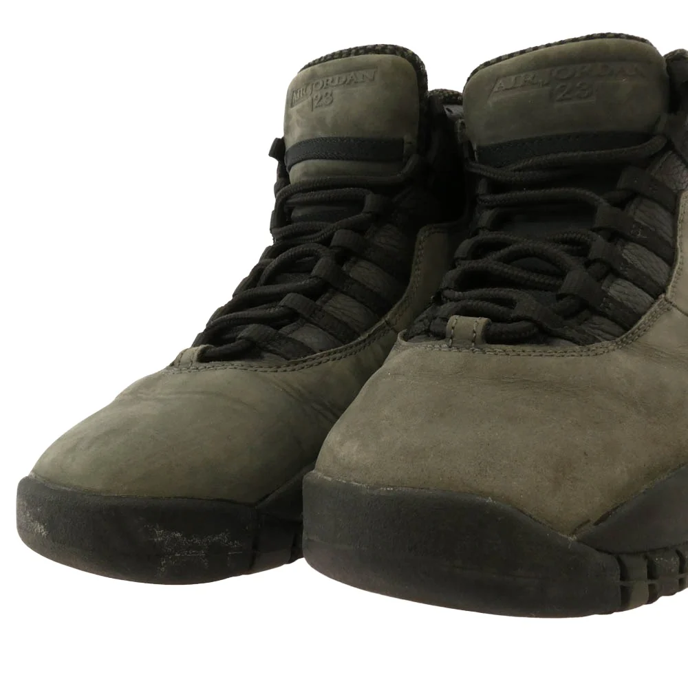 NIKE AIR JORDAN ナイキ ジョーダン 310805-002 Air Jordan 10 Dark Shadow エアジョーダン 10 ダークシャドウ スニーカー カーキ系 ブラック系 28cm【中古】 - Image 4