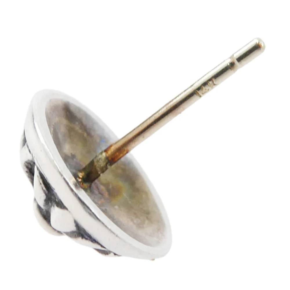 CHROME HEARTS クロムハーツ(原本無) STUD CRSBLL クロスボール スタッド ピアス シルバー系【中古】 - Image 4