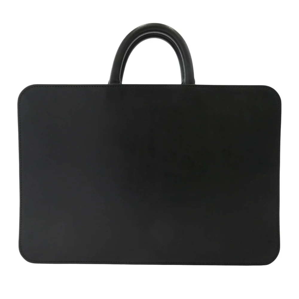 土屋鞄 BL0901BK ブラックヌメ スクエアバッグ レザーブリーフケース ブラック系【中古】