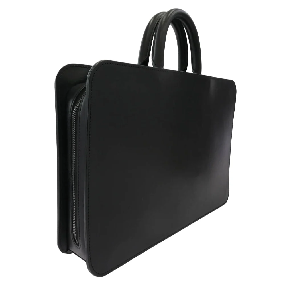 土屋鞄 BL0901BK ブラックヌメ スクエアバッグ レザーブリーフケース ブラック系【中古】 - Image 3