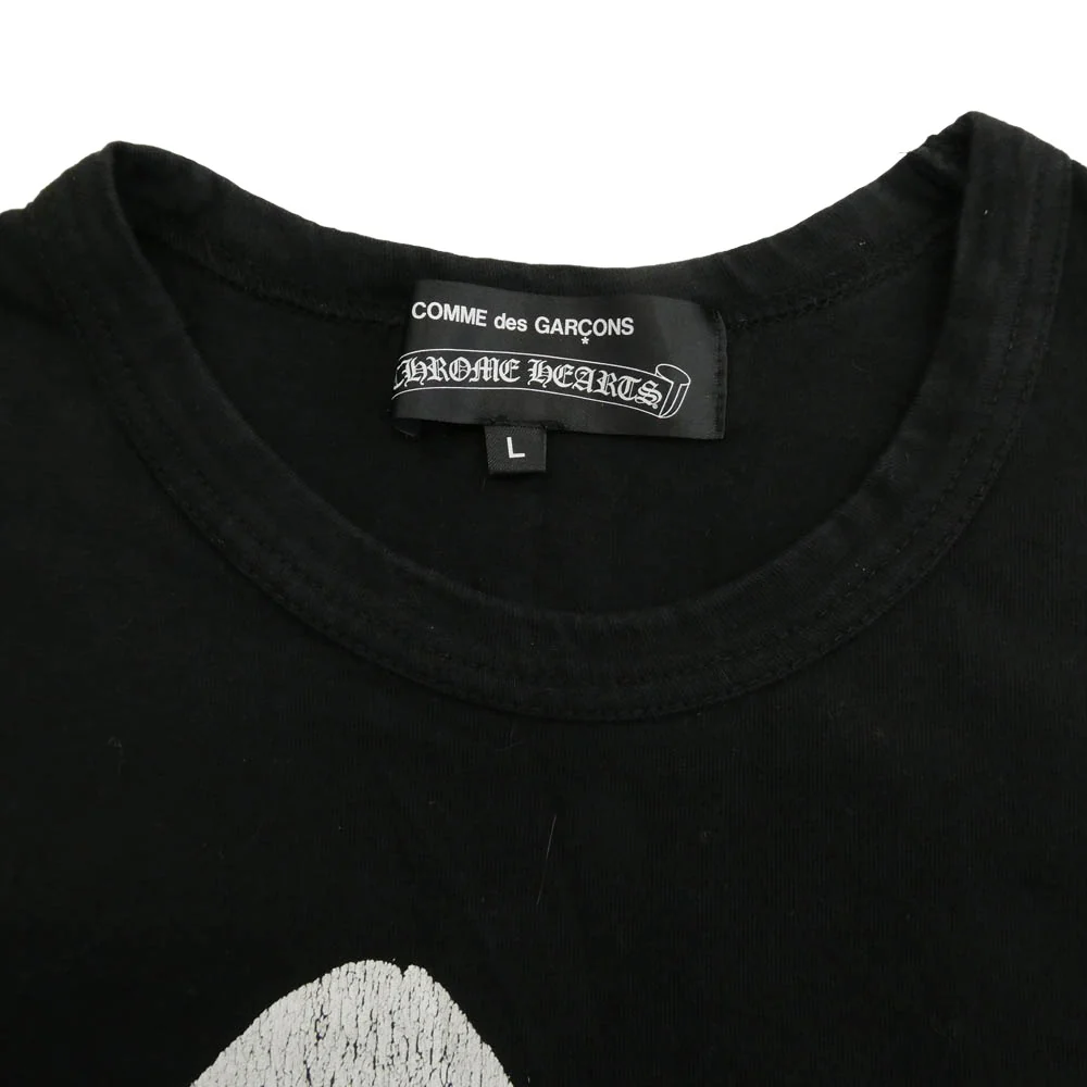 CHROME HEARTS クロムハーツ(原本無) ZI-T002 Dover Street Market ドーバーストリートマーケット ホースシューロゴ 半袖 Tシャツ ブラック系 L【中古】 - Image 3