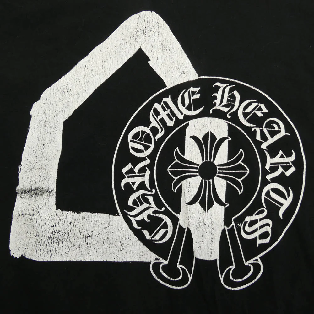 CHROME HEARTS クロムハーツ(原本無) ZI-T002 Dover Street Market ドーバーストリートマーケット ホースシューロゴ 半袖 Tシャツ ブラック系 L【中古】 - Image 5