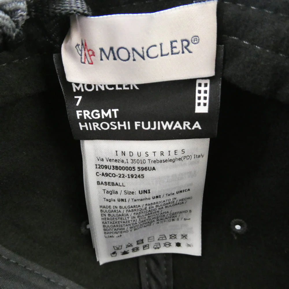 MONCLER モンクレール I209U3B00005 BASEBALL ウール ベースボール キャップ 帽子 ブラック系 UNI【極上美品】【中古】 - Image 5