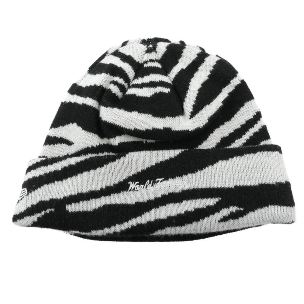 Supreme シュプリーム 22AW Box Logo Beanie Zebra ボックスロゴ ビーニー ゼブラ ニットキャップ ニット帽 ブラック系 ホワイト系【中古】 - Image 3