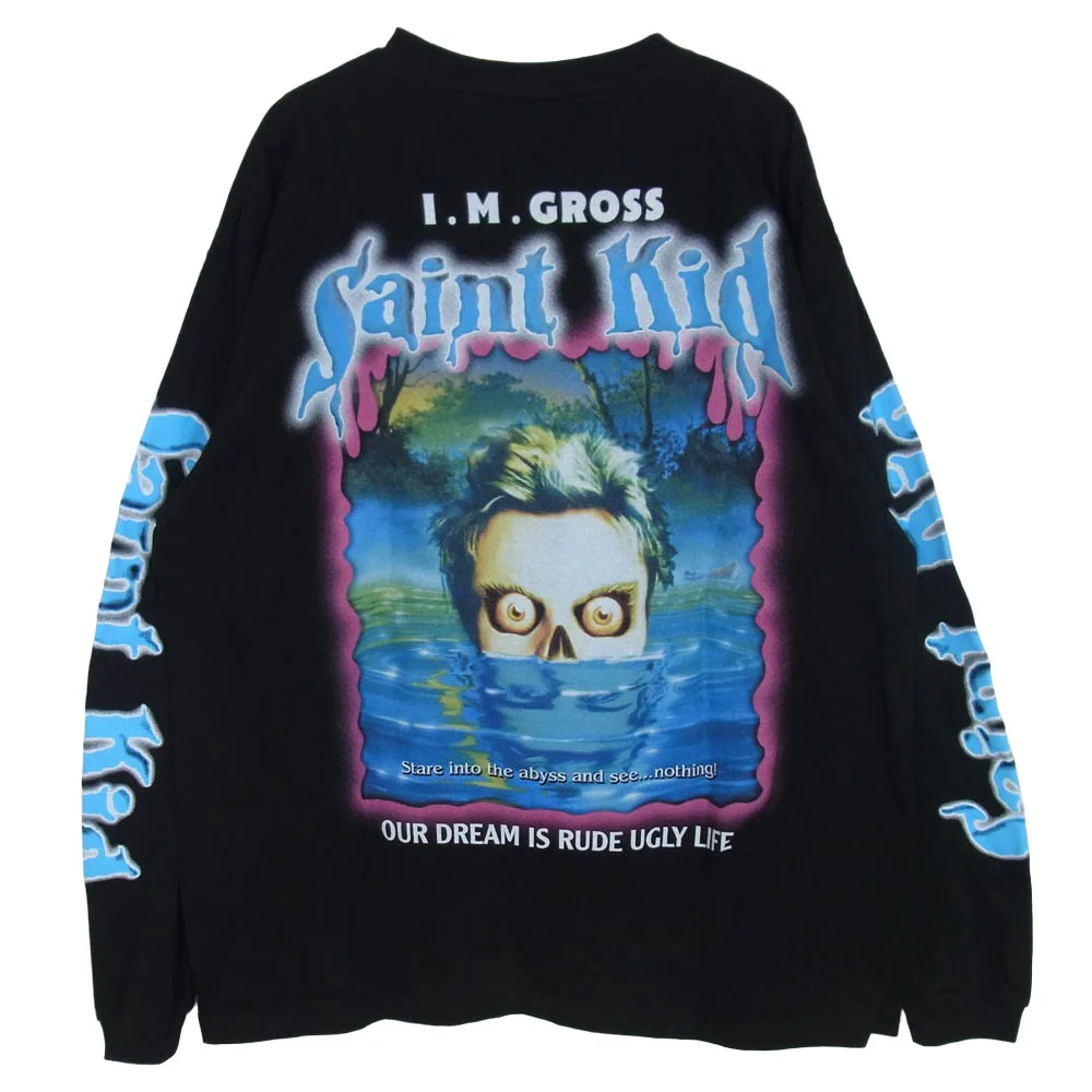 SAINT MICHAEL セントマイケル 23SS SM-A23-0000-C35 The Kid Laroi L/S T-shirt ザ キッド ラロイ 長袖 カットソー Tシャツ ロンT ブラック系 L【中古】 - Image 2