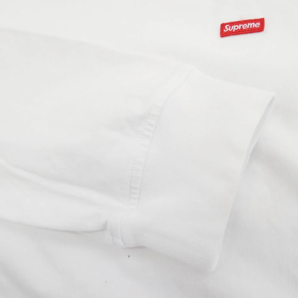 Supreme シュプリーム 24AW Small Box Logo L/S Tee スモールボックス ロゴ クルーネック 長袖 カットソー Tシャツ ホワイト系 M【中古】 - Image 4