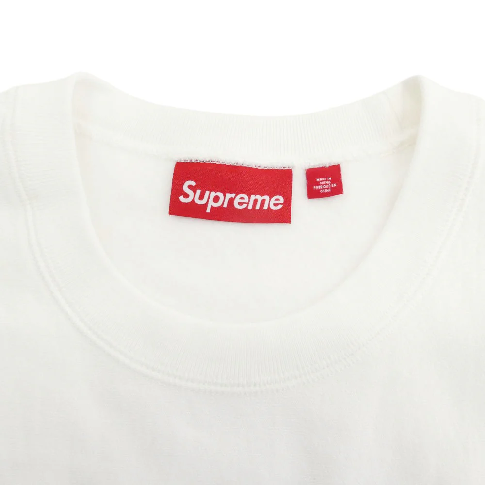Supreme シュプリーム 25SS Washed Box Logo Crewneck ウォッシュド ボックスロゴ クルーネック スウェット ホワイト系 L【極上美品】【中古】 - Image 3