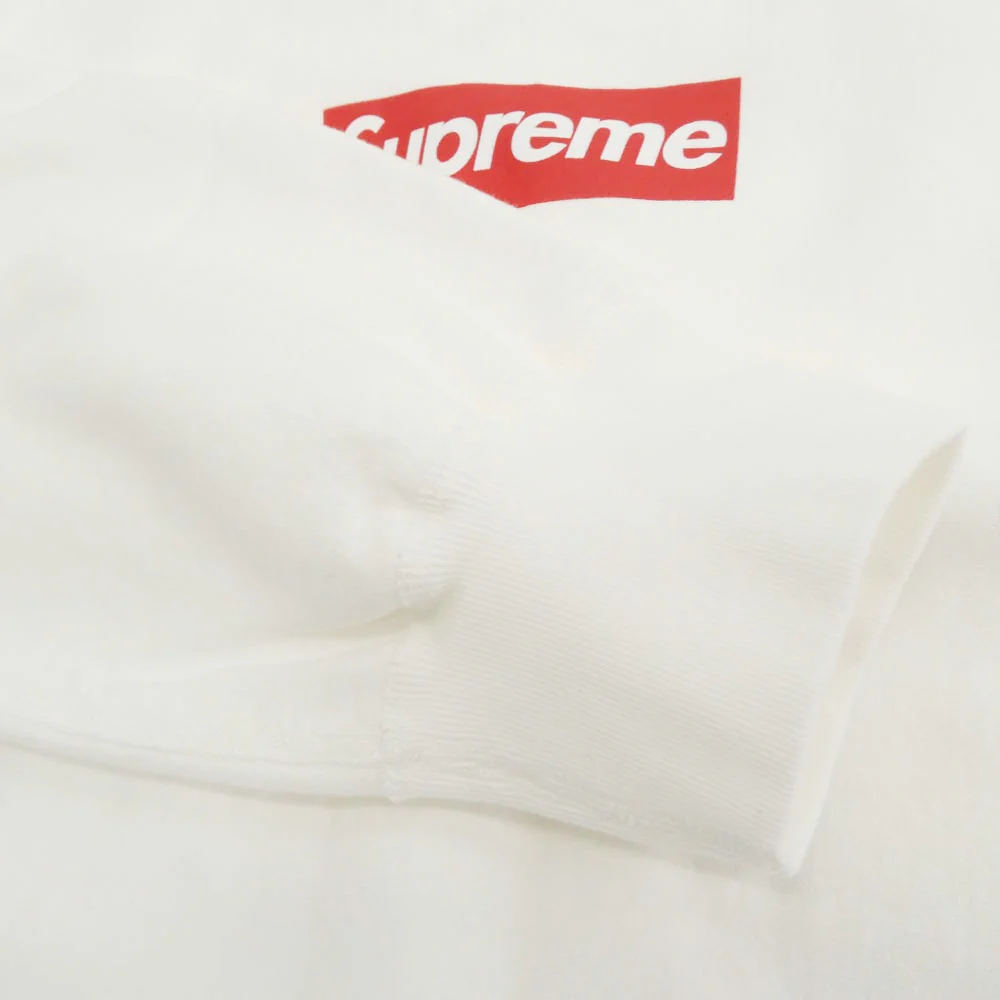 Supreme シュプリーム 25SS Washed Box Logo Crewneck ウォッシュド ボックスロゴ クルーネック スウェット ホワイト系 L【極上美品】【中古】 - Image 4