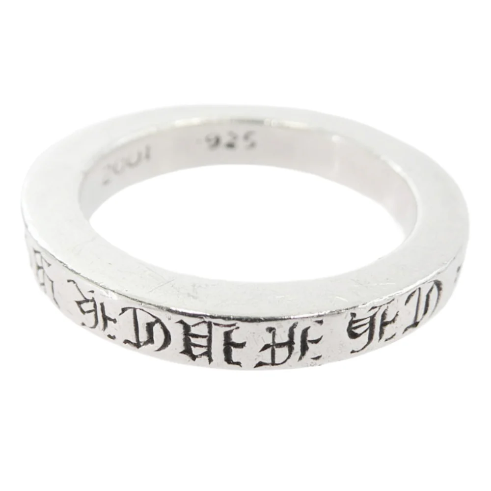 CHROME HEARTS クロムハーツ（原本無） 3mm SPACER FUCKYOU 3mm スペーサー ファックユー リング シルバー系 約14.5号【中古】 - Image 2