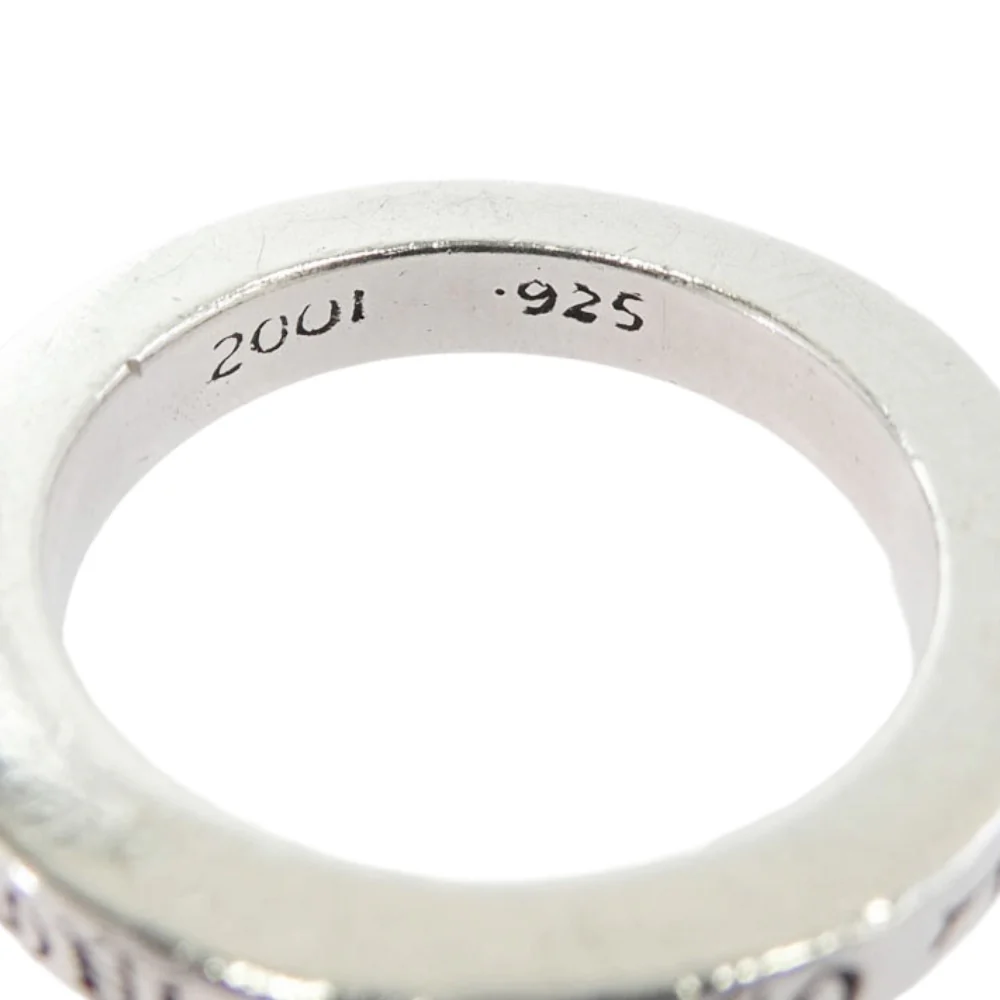 CHROME HEARTS クロムハーツ（原本無） 3mm SPACER FUCKYOU 3mm スペーサー ファックユー リング シルバー系 約14.5号【中古】 - Image 5
