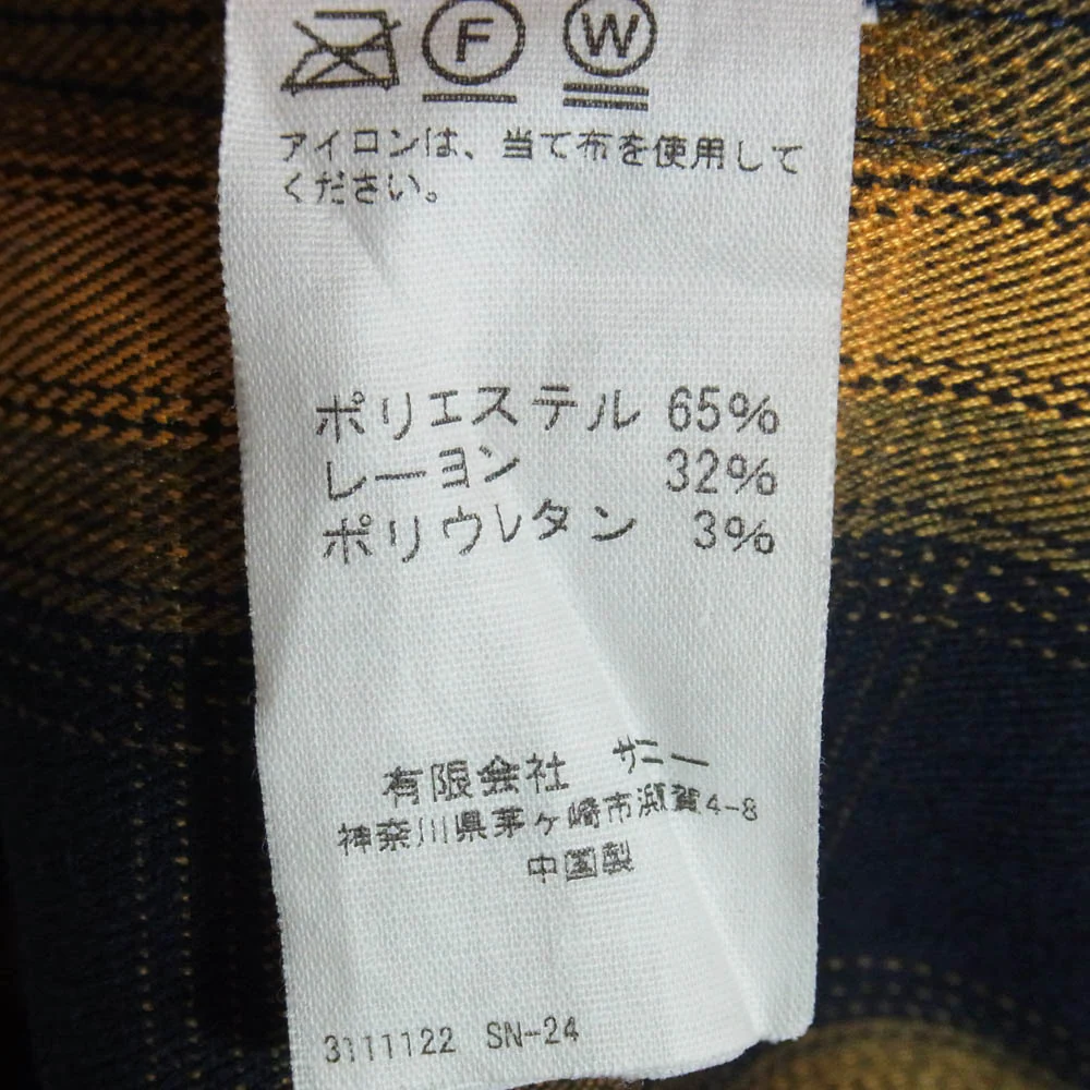 TOWNCRAFT タウンクラフト 復刻 オンブレチェック シャツ ブラック系 オレンジ系 40-42【中古】 - Image 6