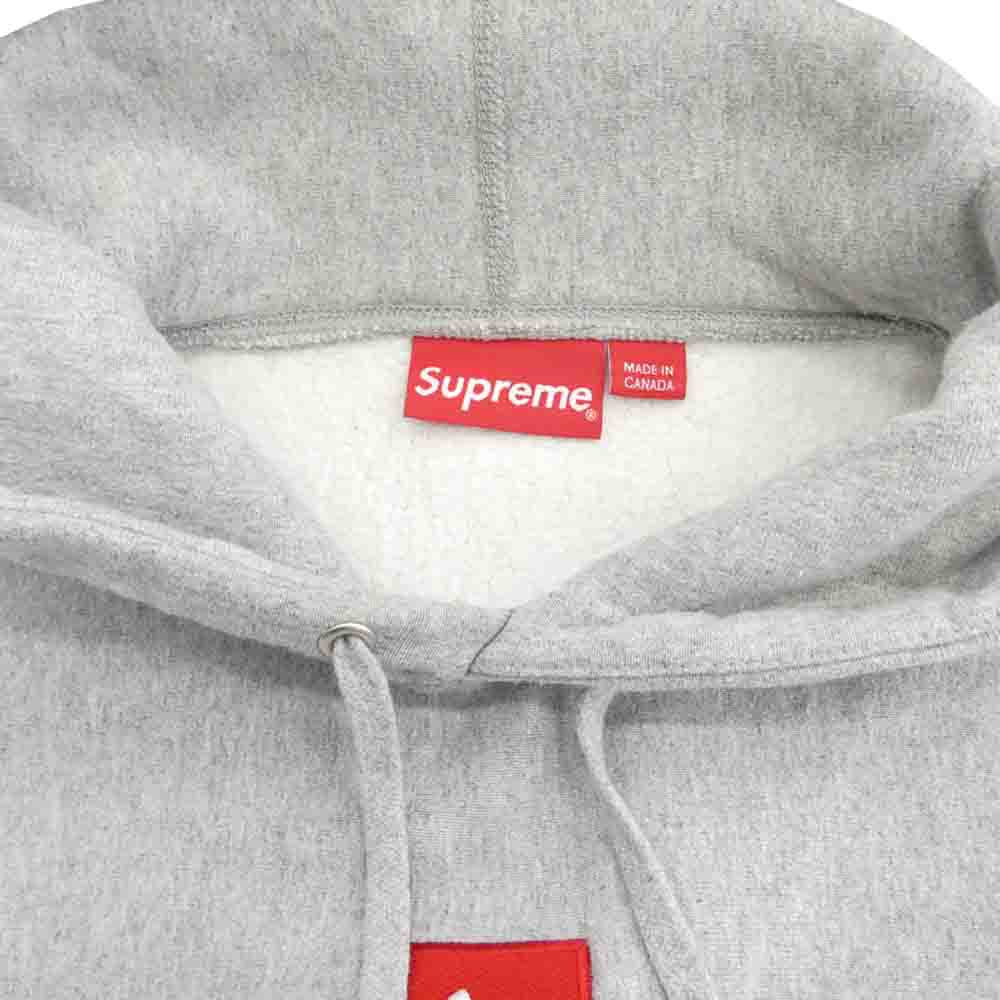 Supreme シュプリーム 20AW Cross Box Logo Hooded Sweatshirt クロス ボックスロゴ フーデッド スウェット シャツ プルオーバー パーカー グレー系 S【中古】 - Image 3