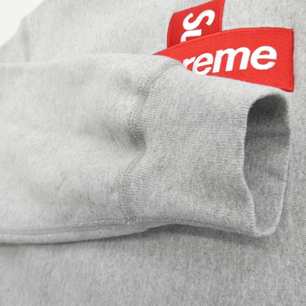 Supreme シュプリーム 20AW Cross Box Logo Hooded Sweatshirt クロス ボックスロゴ フーデッド スウェット シャツ プルオーバー パーカー グレー系 S【中古】 - Image 4
