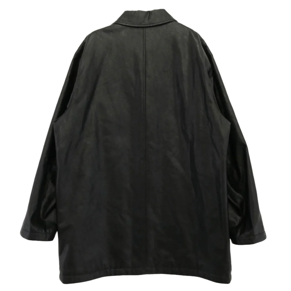 インサイレンス Faux Leather Car Coat フェイクレザー カーコート ブラック系 L【中古】 - Image 2
